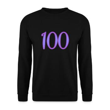 100 - Unisex Sweatshirt - black - Front - Alina (178cm) & Michal (187cm)