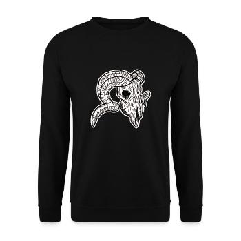 Skull Skeleton Skull Horror Cadeau d’Halloween - Sweat-shirt Unisexe - noir - Devant - Alina (178cm) & Michal (187cm)