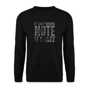 Musik Jazz Bass - Unisex Pullover - Schwarz - Vorne - Alina (178cm) & Michal (187cm)
