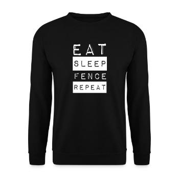 Fencing Retro Sword Saber Foil Gift Sport - Unisex Sweatshirt - black - Front - Alina (178cm) & Michal (187cm)