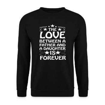 father and daughter / father / daughter / gift - Unisex Sweatshirt - black - Front - Alina (178cm) & Michal (187cm)