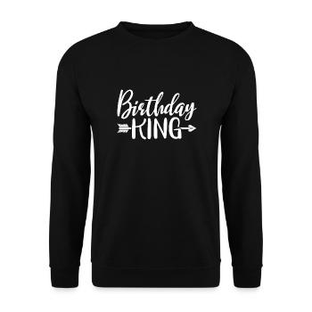 Birthday King - Cadeau de fête d’anniversaire cool pour hommes - Sweat-shirt Unisexe - noir - Devant - Alina (178cm) & Michal (187cm)