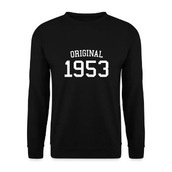 Original 1953 - 70 ans, cadeau de 70e anniversaire - Sweat-shirt Unisexe - noir - Devant - Alina (178cm) & Michal (187cm)