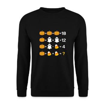 Skull Horror Halloween Gift - Unisex Sweatshirt - black - Front - Alina (178cm) & Michal (187cm)