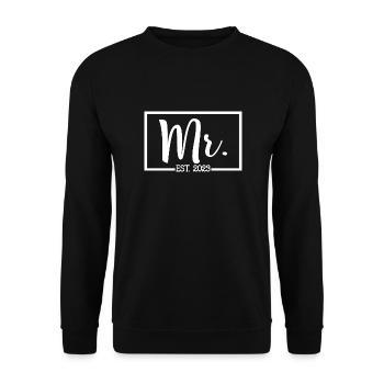 2023 Fiançailles pour la fête de mariage du marié - Sweat-shirt Unisexe - noir - Devant - Alina (178cm) & Michal (187cm)