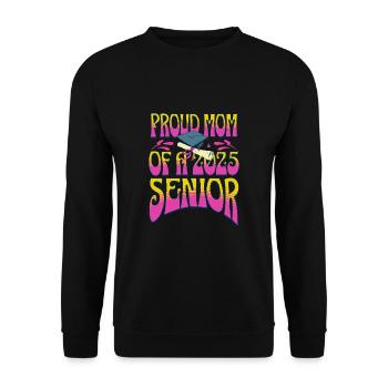 Stolze Mutter des Absolventen der Abschlussklasse 2025 - Unisex Pullover - Schwarz - Vorne - Alina (178cm) & Michal (187cm)