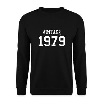 Millésime 1979 45e anniversaire hommes femmes 45 ans - Sweat-shirt Unisexe - noir - Devant - Alina (178cm) & Michal (187cm)