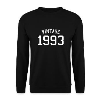 Millésime 1993 - 30 ans, cadeau 30e anniversaire - Sweat-shirt Unisexe - noir - Devant - Alina (178cm) & Michal (187cm)