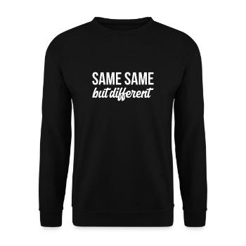 SAME SAME But different T-Shirt - Unisex Pullover - Schwarz - Vorne - Alina (178cm) & Michal (187cm)