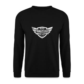 Bester Trauzeuge der Welt Geschenk - Unisex Pullover - Schwarz - Vorne - Alina (178cm) & Michal (187cm)