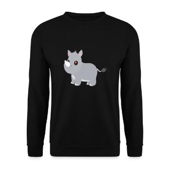Nashorn - Unisex Pullover - Schwarz - Vorne - Alina (178cm) & Michal (187cm)