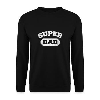 Super Dad - Unisex Sweatshirt - black - Front - Alina (178cm) & Michal (187cm)