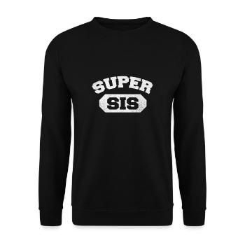 Super Sis Super sister - Unisex Pullover - Schwarz - Vorne - Alina (178cm) & Michal (187cm)