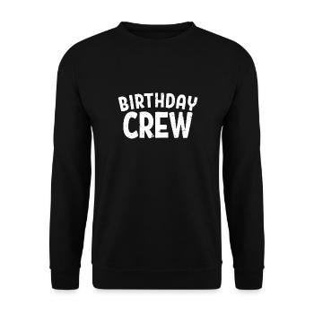 Birthday Crew Matching Group Birthday Party Outfit - Unisex Sweatshirt - black - Front - Alina (178cm) & Michal (187cm)