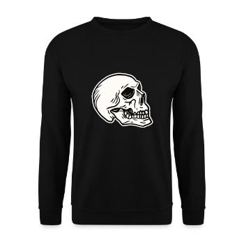 Skull Skeleton Skull Horror Cadeau d’Halloween - Sweat-shirt Unisexe - noir - Devant - Alina (178cm) & Michal (187cm)