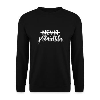 Prometida Fiancée Engagement Wedding Bride To Be - Unisex Sweatshirt - black - Front - Alina (178cm) & Michal (187cm)