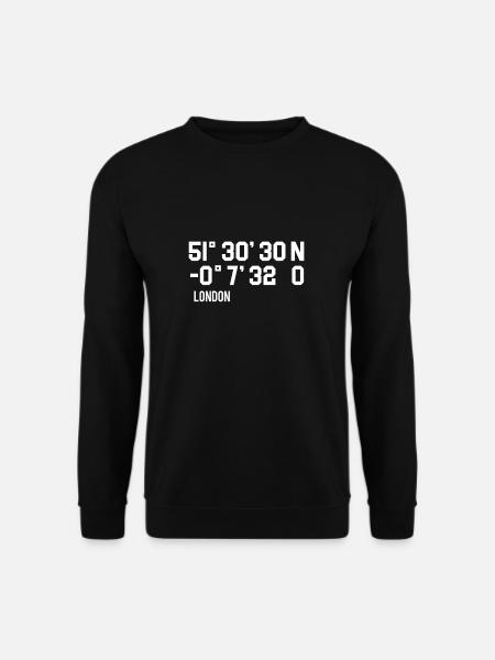 London coordinates - Unisex Sweatshirt - black