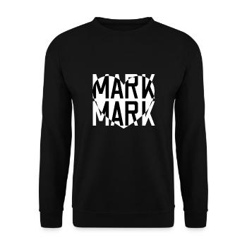 Marque nom T-shirt coeur idée cadeau - Sweat-shirt Unisexe - noir - Devant - Alina (178cm) & Michal (187cm)