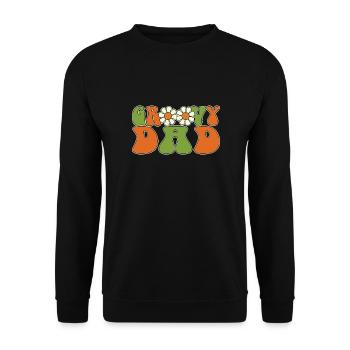 Retro Groovy Dad Matching Family Baby Shower - Sweat-shirt Unisexe - noir - Devant - Alina (178cm) & Michal (187cm)