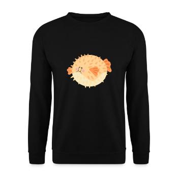 Kugelfisch - Unisex Pullover - Schwarz - Vorne - Alina (178cm) & Michal (187cm)
