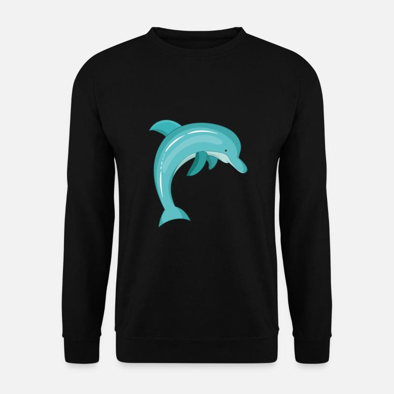 Delphin - Unisex Pullover - Schwarz
