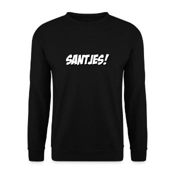 Santjes! - Unisex Pullover - Schwarz - Vorne - Alina (178cm) & Michal (187cm)