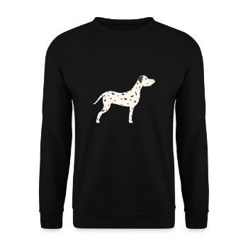 Dalmatiner - Unisex Pullover - Schwarz - Vorne - Alina (178cm) & Michal (187cm)