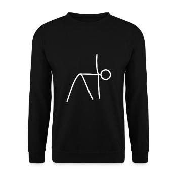 Exercice de yoga - Sweat-shirt Unisexe - noir - Devant - Alina (178cm) & Michal (187cm)