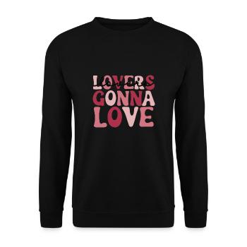 Valentinstag Herz Liebe Geschenkidee T-shirt - Unisex Pullover - Schwarz - Vorne - Alina (178cm) & Michal (187cm)