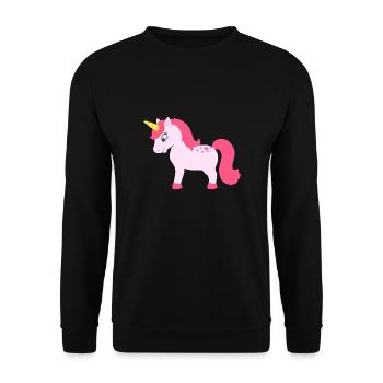 Licorne - licorne - Sweat-shirt Unisexe - noir - Devant - Alina (178cm) & Michal (187cm)