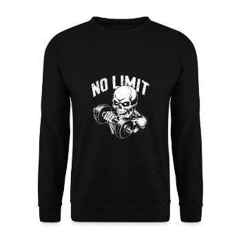 Entraînement de musculation du crâne et No Limit - Sweat-shirt Unisexe - noir - Devant - Alina (178cm) & Michal (187cm)