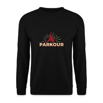 Parkour - Unisex Sweatshirt - black - Front - Alina (178cm) & Michal (187cm)
