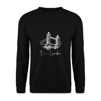 I Love London 2 - Déclarez votre amour à Londres - Sweat-shirt Unisexe - noir - Devant - Alina (178cm) & Michal (187cm)
