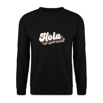 Hola Espagnol Bonjour Hawaii Hawaiian Pride Mexicain - Sweat-shirt Unisexe - noir - Devant - Alina (178cm) & Michal (187cm)