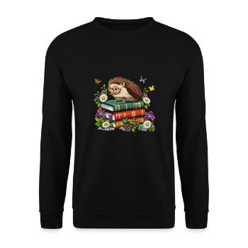Igel Lesebücher - Unisex Pullover - Schwarz - Vorne - Alina (178cm) & Michal (187cm)