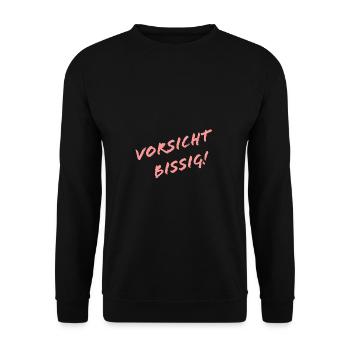 Vorsicht Bissig Zicke Dickkopf Zimtzicke Geschenk - Unisex Pullover - Schwarz - Vorne - Alina (178cm) & Michal (187cm)