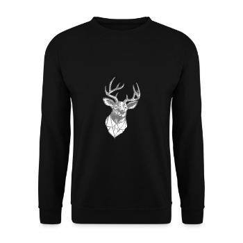 Homme d'affaires de bureau de Noël Rudolf Rudolf - Sweat-shirt Unisexe - noir - Devant - Alina (178cm) & Michal (187cm)