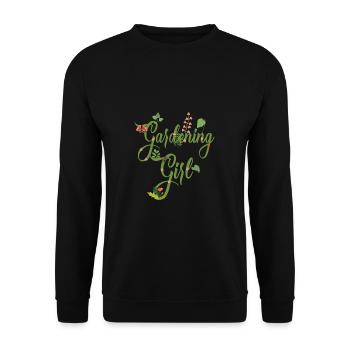 Garten Motiv Gärtner & Gärtnerin Spruch - Unisex Pullover - Schwarz - Vorne - Alina (178cm) & Michal (187cm)