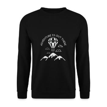 Heißluftballon & Ballon Fahrer Geschenk - Unisex Pullover - Schwarz - Vorne - Alina (178cm) & Michal (187cm)