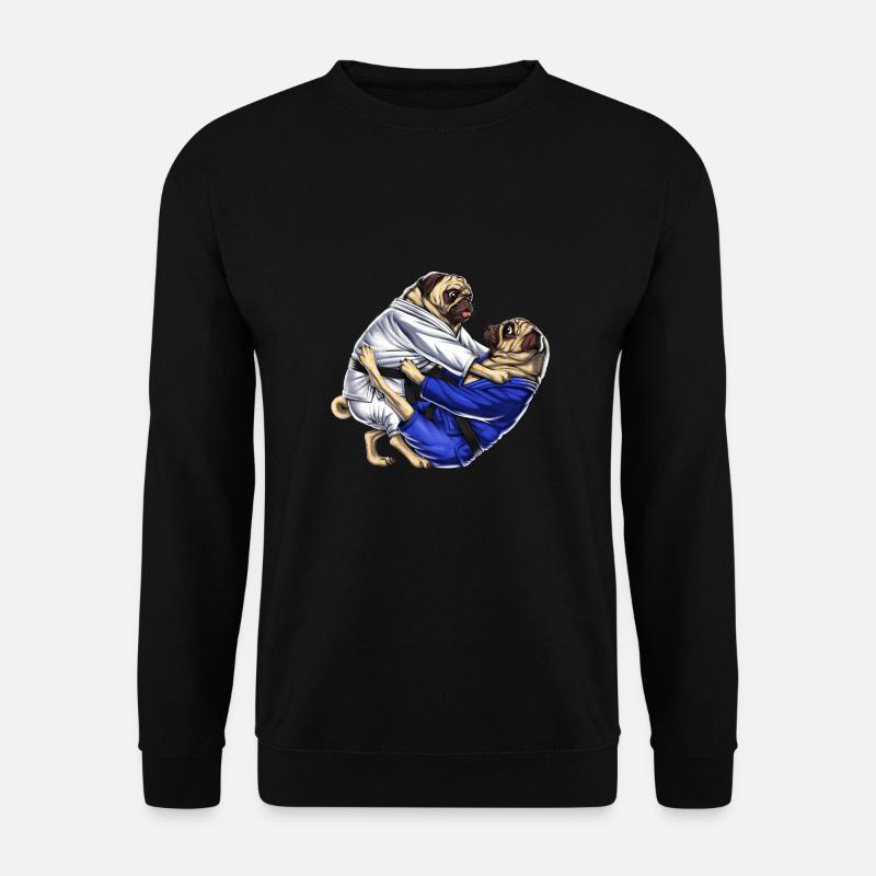 Jiu-Jitsu Möpse - Unisex Pullover - Schwarz