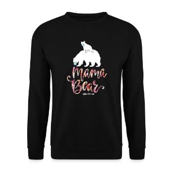Mama Bear - Unisex Sweatshirt - black - Front - Alina (178cm) & Michal (187cm)