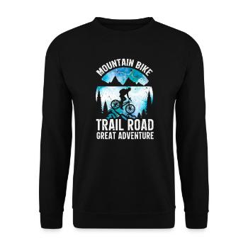 Mountainbike - Unisex Pullover - Schwarz - Vorne - Alina (178cm) & Michal (187cm)