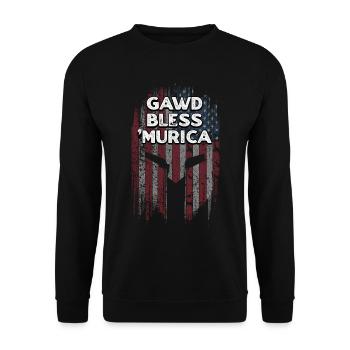 Gawd Bless Murica 4th of July Memes Fourth of - Unisex Sweatshirt - black - Front - Alina (178cm) & Michal (187cm)