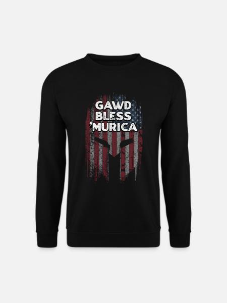 Gawd Bless Murica 4 luglio Meme Quarto di - Felpa unisex - nero