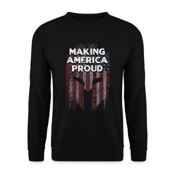 Rendre l’Amérique fière de l’indépendance du 4 juillet - Sweat-shirt Unisexe - noir - Devant - Alina (178cm) & Michal (187cm)