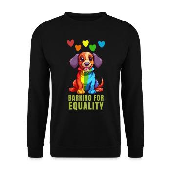 Aboiements pour l'égalité - Gay pride - Sweat-shirt Unisexe - noir - Devant - Alina (178cm) & Michal (187cm)