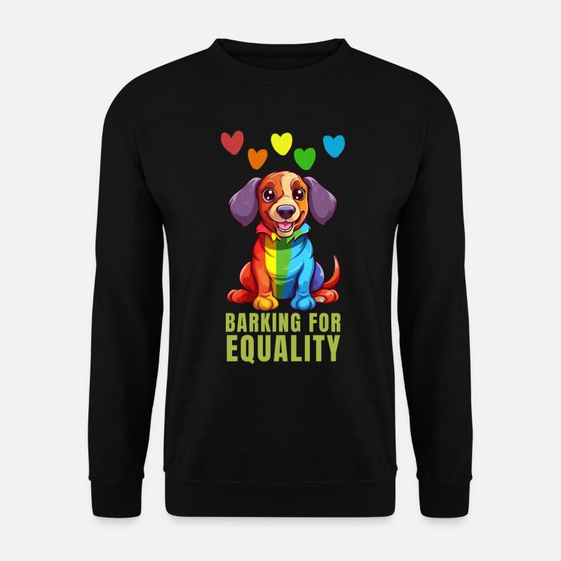 Barking for equality - Gay pride - Unisex Sweatshirt - black
