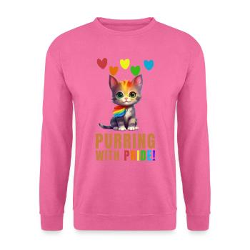 Gay pride - ronronner de fierté - Sweat-shirt Unisexe - rose - Devant