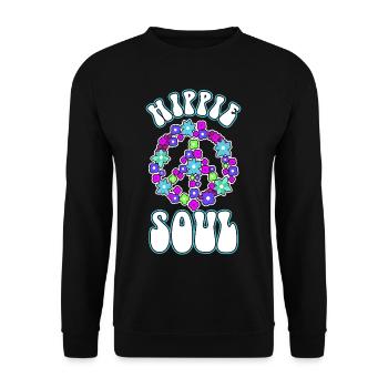 Âme hippie - Sweat-shirt Unisexe - noir - Devant - Alina (178cm) & Michal (187cm)