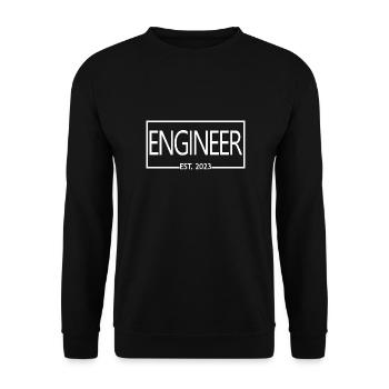 Ingenieur Est. 2023 Diplom-Ingenieurstudent - Unisex Pullover - Schwarz - Vorne - Alina (178cm) & Michal (187cm)